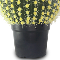 CHUANGFA 39cm Cactus Artificiel Vert Moderne Petite Plante Décorative en Mousse Plastique pour Maison Jardin Mariage Fête des Mères Cadeau