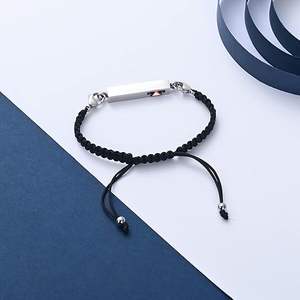 Pulsera de ceniza de cubo de cristal de piedra natal con cuerda tejida ajustable, joyería conmemorativa de cremación, recuerdo funerario de amante - Product Image 5