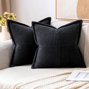 Cojín de almohada para el hogar con cierre de cremallera Antiestático de poliéster 100% de <span class=keywords><strong>pana</strong></span> tejida cuadrada de Color sólido nuevo transfronterizo - Product Image 3