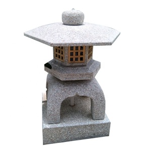 Lanterne Giapponesi in Granito Naturale Intagliate a Mano, Decorazione <span class=keywords><strong>da</strong></span> <span class=keywords><strong>Giardino</strong></span>, <span class=keywords><strong>Antiche</strong></span> Pagode Yukimi con Illuminazione LED Elettrica - Product Image 1