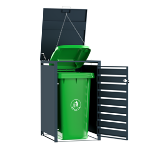 Kích Thước Lớn Mulltonnenbox Anthracite Thùng Rác <span class=keywords><strong>Bin</strong></span> Bìa Vườn <span class=keywords><strong>Wheelie</strong></span> <span class=keywords><strong>Bin</strong></span> Hộp Với Có Thể Khóa Xử Lý Ngoài Trời Thùng Rác Có Thể Hộp Cho Patio - Product Image 2