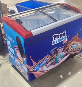 Vitrine réfrigérée pour glaces, sorbets et crèmes glacées, avec porte coulissante en verre personnalisée, vente chaude, prix bas - Product Image 2