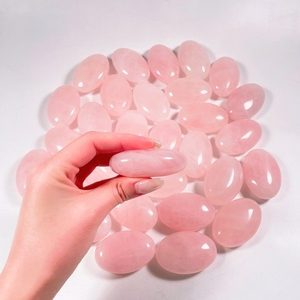 Venta directa de fábrica, piedras preciosas, piedras de jabón de cuarzo rosa de cristal para curar - Product Image 3