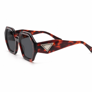 Lunettes de soleil en acétate polarisées pour femmes et hommes, faites à la main, verres UV400, logo métallique 3D personnalisé - Product Image 2