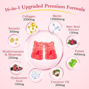 L-Glutathion Haut aufhellende Kollagen Gummies Beauty Supplements für Erwachsene - Product Image 4