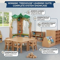 Ensemble de table et de chaises en bois Montessori pour enfants de maternelle, fournisseurs de meubles pour garderies, préscolaires, salles de classe et crèches