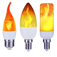 Ampoule Flamme Gravité Simulée Led Effet Feu Lumière Scintillante Ampoule avec 4 Modes pour Intérieur Extérieur Fête Décoration de Noël