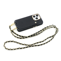 Casing ponsel selempang kulit dengan tali, casing ponsel kulit dengan tali untuk iphone 14 pro