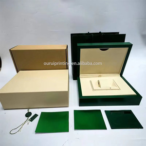 Ensemble complet de boîtes à montres en gros, boîte rigide élégante de couleur verte avec tous les accessoires de présentation - Product Image 2