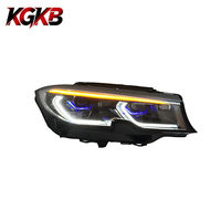 Ensemble de phares LED KGKB pour BMW Série 3 G20 320i 325i 2019-2022, projecteur laser, style Spoon, démarrage dynamique, Plug & Play