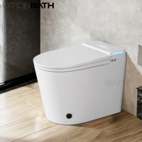 WC intelligent avec bidet 1000g MaP, ouverture/fermeture automatique, distributeur de mousse, siège chauffant, réservoir intégré, télécommande, forme allongée, vente en gros