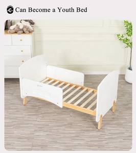 Cunas de Madera para Bebé de Estilo Nuevo, Ajustables en Altura, Convertibles en Cama Mecedora, Cama para Niños Pequeños y Cama de Noche - Product Image 5