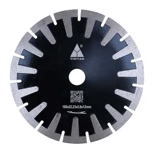 2023 YINTIAN haute qualité 180mm 7 pouces segmenté T-dents fritté diamant lame de scie circulaire pour couper le disque de coupe de pierre de granit