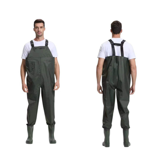 Cuissardes de pêche à la mouche <span class=keywords><strong>en</strong></span> nylon enduit de PVC sur mesure, cuissardes de chasse durables avec bottes <span class=keywords><strong>en</strong></span> PVC pour la chasse - Product Image 1