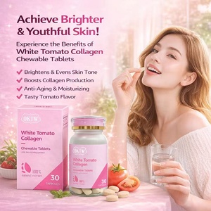 Tabletas Masticables <span class=keywords><strong>de</strong></span> Colágeno <span class=keywords><strong>de</strong></span> Tomate Blanco OKTW, Hidratantes, Reafirmantes, Antiarrugas, Iluminadoras, en Stock, Muestras Gratis, Marca Privada, OEM - Product Image 2