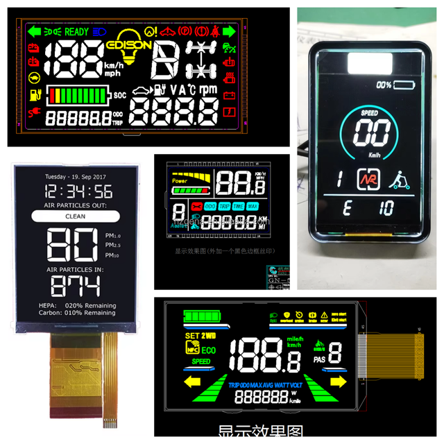 VA Sports Equipment LCD Display Air Conditioning Temperature Controllers Water Tank LCD Display-Segment Displays