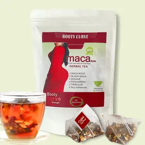 Private label Booty Curves Ultimate Black Maca Pills Plus Herbal Butt Tea Hip and big Butt Hips Buttock Enhancement Tea