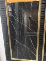 Carrelage Grès Cérame Pleine Masse Noir Effet Marbre 60x60, Prix Professionnel pour Sols