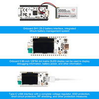 Carte de développement WiFi LoRa 32(V3) avec puce SX1262 et ESP32-S3FN8, écran OLED, prise en charge du réseau Mesh Meshtastic, Paxcounter, Heltec V3