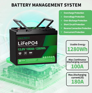 סוללת כוח lifepo4 12v 100ah 200 שקית סוללת ליתיום ברזל פוספט עם מטען lcd עבור מערכת סולארית - Product Image 4