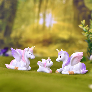 <b>Mini</b> Unicorn Toys Micro Landscape Fairy Garden Accessories Animal Terrarium <b>MinI</b> Handmade Figurine Cute Home Desktop Car Decor - Product Image 1