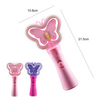 Baguette Lumineuse Papillon Rotative 5 LED – Accessoire de Soutien pour Parcs d'Attractions et Événements Sportifs, Jouet pour Filles et Décoration de Noël
