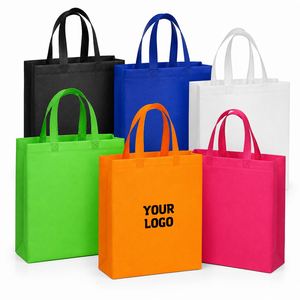 กระเป๋าผ้าสปันบอนด์สำหรับใส่ของชำ โปรโมชั่นขายส่ง พร้อมโลโก้พิมพ์ตามสั่ง กระเป๋าช้อปปิ้งแบบใช้ซ้ำได้ - Product Image 1