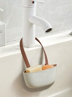 Égouttoir de robinet réglable pour évier de cuisine, support pour savon, éponge, brosses, panier suspendu, drainage rapide, rangement