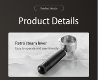 Machine à expresso automatique HY 20 bars avec distributeur de lait, machine à café en acier inoxydable avec réservoir d'eau amovible de 50 oz