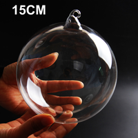 Boules de Noël en verre transparent en gros avec impression UV, tailles personnalisées 6/8/10 CM, logo personnalisé, utilisation extérieure, décorations en verre