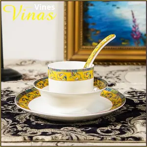 Vajilla de Porcelana Fina para Restaurantes de Hoteles de Alta Gama, Cocina de Club, Salas Privadas, Hostelería, Platos, Tazones y Vajillas de Cerámica - Product Image 2