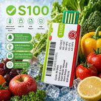 Perekam Suhu USB Sekali Pakai S100 untuk Logistik Rantai Dingin 120 Siklus Hari OEM & ODM