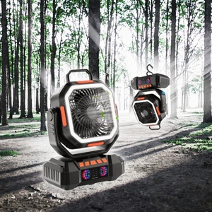 F6S Newest Solar Charging 10000mAh Remote Control Outdoor Ventilation Fans Ultra-long <b>Battery</b> Life for Outdoor Use Camping Tent - Product Image 6