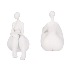 Figura Decorativa de Dama Sentada, Resina, para Decoración del Hogar, Estantes, Accesorios Artísticos para Libros - Product Image 5