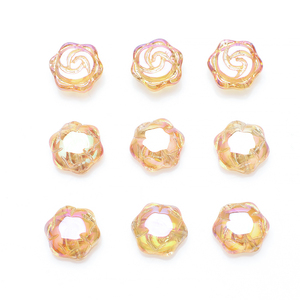 Zhubi Hạt Thủy Tinh Hoa Hồng 16MM Hạt Cườm Pha Lê Biểu Tượng Màu Mạ Khác Nhau Để Làm Trang Sức Hạt Charm Thủ Công - Product Image 5
