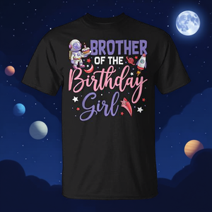 Camiseta familiar de astronauta para niña de cumpleaños Two the Moon, para eventos y celebraciones con temática lunar - Product Image 3