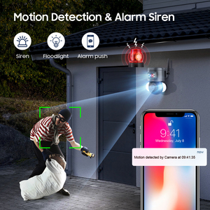 กล้องวงจรปิด Sectec 4MP 4G อัจฉริยะ สำหรับภายนอกอาคาร ติดตามอัตโนมัติ PTZ 4G IP 2K พร้อมไฟส่องสว่างสีแดงน้ำเงินและสัญญาณเตือนภัย - Product Image 3