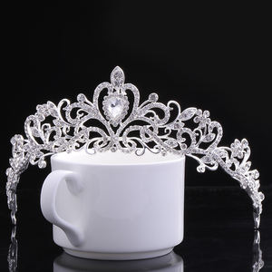 Corona DE BODA completa ajustable de alta calidad, Tiara de mujer, accesorio de joyería para el cabello para <span class=keywords><strong>maquillaje</strong></span> de fiesta para bodas, ocasiones especiales - Product Image 3