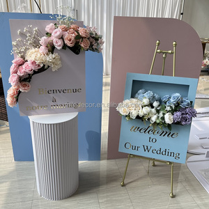 Toile de fond personnalisée pour mariage, grande taille, en PVC blanc, panneau de bienvenue, boîte à fleurs pour événements, fêtes, banquets, réceptions - Product Image 5