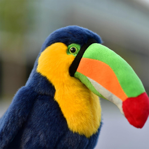 Peluche Tucan Réaliste de Haute Qualité, Jouet en Peluche Oiseau <span class=keywords><strong>Bleu</strong></span> Mignon, Animaux en Peluche Adorables, Cadeaux pour Enfants, Compagnon de Chambre - Product Image 3