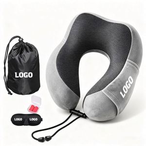Solid Multicolor Cervical Healthcare U-Shape Stuffed Soft Travel Plush Neck Pillow - Product Image 1