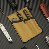 EDC Kantong Dompet Saku untuk Pisau Lipat Taktis Pena Senter Alat Pemegang Kartu Kanvas Kustom