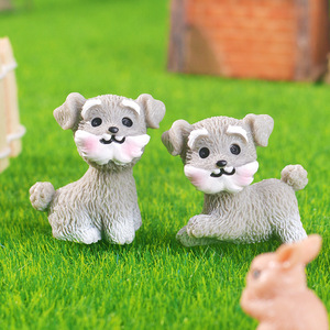 Figurine réaliste de chien Schnauzer <span class=keywords><strong>miniature</strong></span> pour jardinières micro-paysagères, adorable chiot de dessin animé, ornement décoratif - Product Image 4