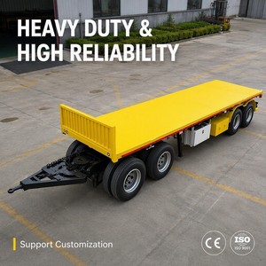 Remorque <span class=keywords><strong>à</strong></span> plateau plat compatible Sinotruk - Remorque <span class=keywords><strong>à</strong></span> châssis renforcé avec certification CE - Product Image 1