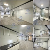 Maison conteneur préfabriquée extensible complète de 40 pieds sur 20 pieds, 1, 2, 3, 4 ou 5 chambres, cuisine moderne, maison modulaire, cabane