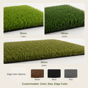 Tapis en gazon artificiel tissé résistant aux UV, adapté aux animaux domestiques, tapis synthétique doux pour patio, jardin, aire de jeux - Product Image 2