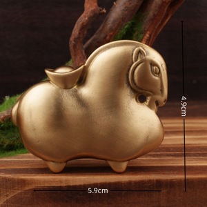 รูปปั้นม้าทองเหลืองเสริมโชคลาภ ของตกแต่งบ้านสไตล์จีนโบราณ - Product Image 3