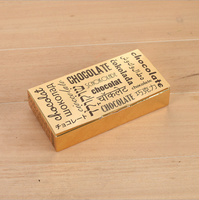 Boîte d'emballage de chocolat de luxe en papier doré personnalisée, boîtes en carton pour barres chocolatées
