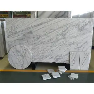 Dalle de marbre blanc HZX Harga Marmer Carrara pierre Carrera marbre pour comptoirs et revêtements de sol