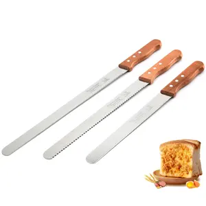 Wholesale Top Seller Kichen Tools 1PCS Stainless Steel Bread Qifeng Cake Cutter Toast Slicing Knife With Wooden Handle